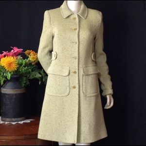 Wool Green Tweed Coat